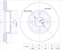 Диск тормозной TG-43512-12580/RN1250V *Ti•GUAR