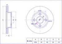 Диск тормозной TG-43512-12330/RN2111V*Ti•GUAR
