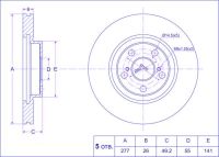 Диск тормозной TG-43512-05040/RN1200V *Ti•GUAR