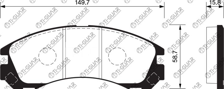 Тормозные колодки TG-313C/PN3233 (КЕРАМИКА)* Ti·GUAR Тормозные колодки TG-313C/PN3233 (КЕРАМИКА)* Ti·GUAR