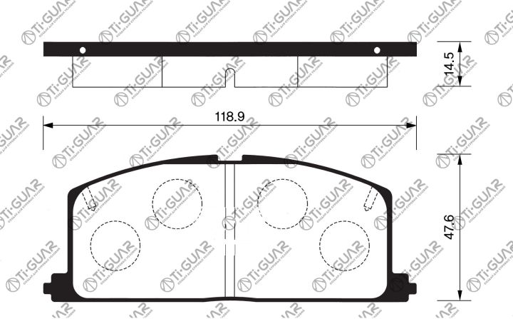 Тормозные колодки TG-113/PF1077* Ti·GUAR