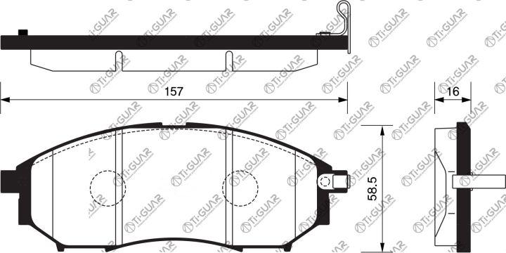 Тормозные колодки TG-2444C/PN2444 (КЕРАМИКА)* Ti·GUAR Тормозные колодки TG-2444C/PN2444 (КЕРАМИКА)* Ti·GUAR