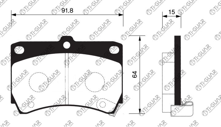 Тормозные колодки TG-298C/PN5232 (КЕРАМИКА)* Ti·GUAR Тормозные колодки TG-298C/PN5232 (КЕРАМИКА)* Ti·GUAR