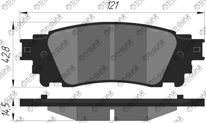 Тормозные колодки TG-1852C/PN1852 (КЕРАМИКА)* Ti·GUAR Тормозные колодки TG-1852C/PN1852 (КЕРАМИКА)* Ti·GUAR