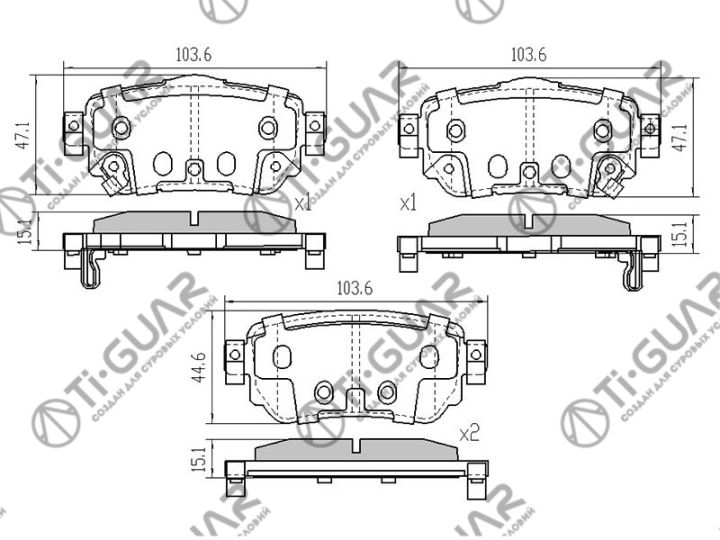 Тормозные колодки TG-2806C/PN2806 (КЕРАМИКА)* Ti·GUAR Тормозные колодки TG-2806C/PN2806 (КЕРАМИКА)* Ti·GUAR