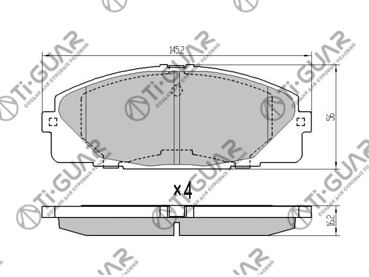 Тормозные колодки TG-247C/PN1144 (КЕРАМИКА)* Ti·GUAR Тормозные колодки TG-247C/PN1144 (КЕРАМИКА)* Ti·GUAR