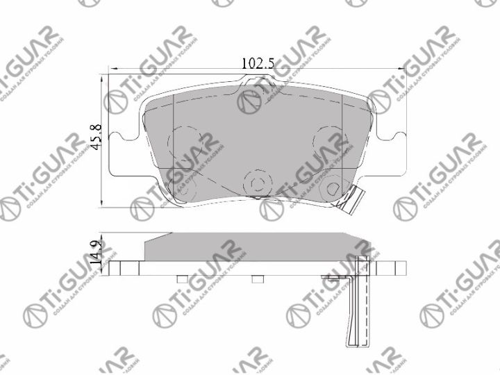 Тормозные колодки TG-1835C/PN1835 (КЕРАМИКА)* Ti·GUAR Тормозные колодки TG-1835C/PN1835 (КЕРАМИКА)* Ti·GUAR